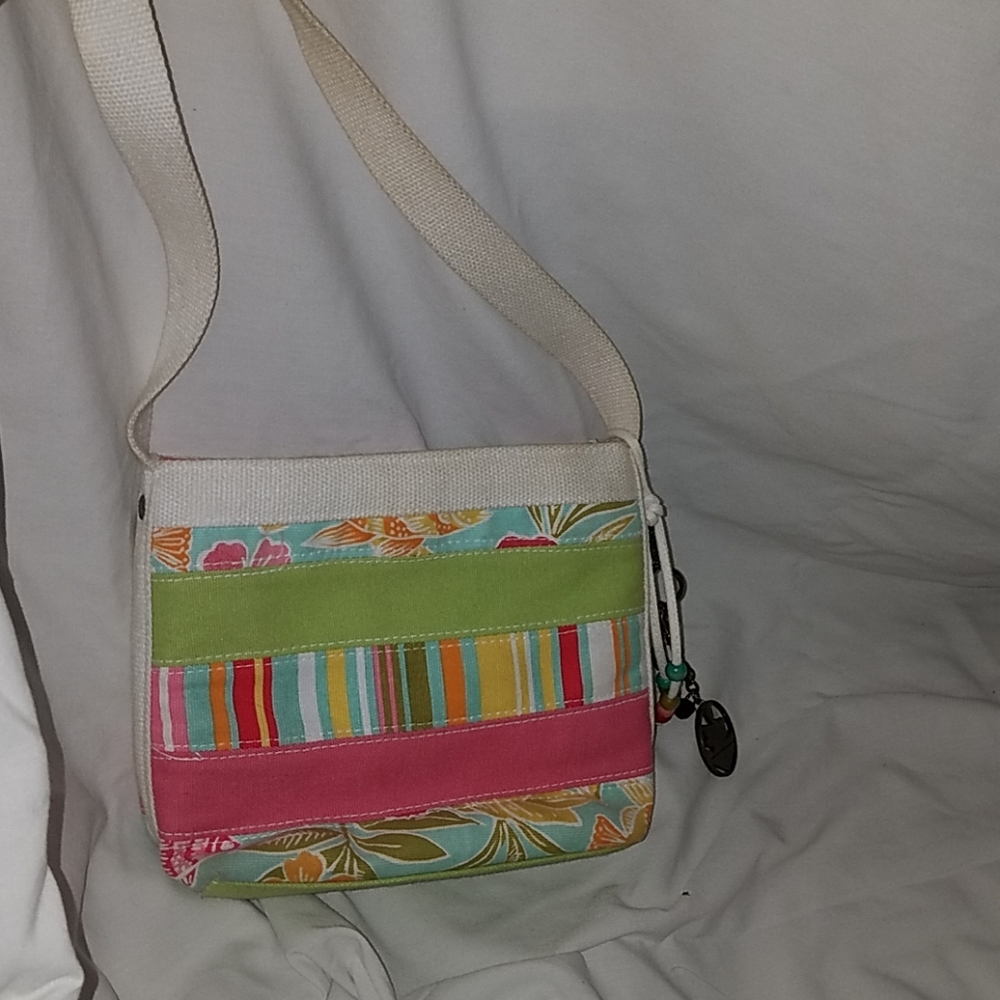 Caribbean Joe Tropical striped handbags